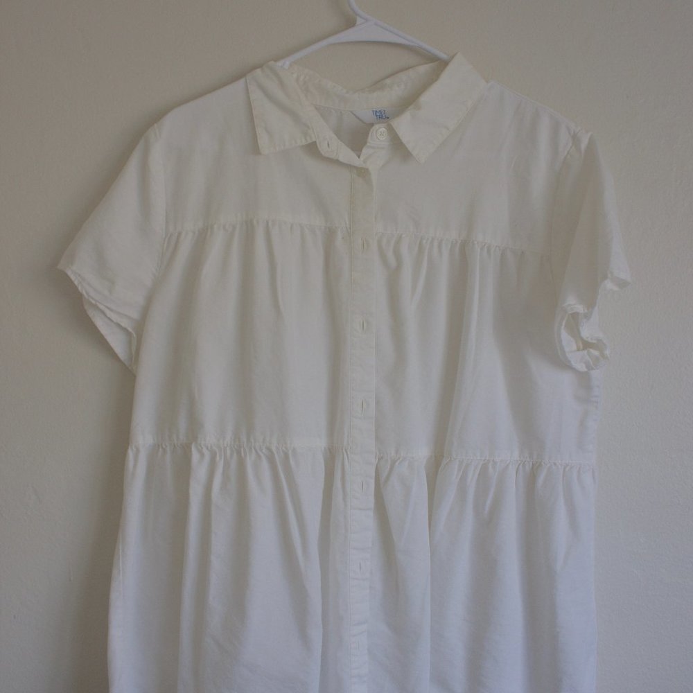 Button Down White Top